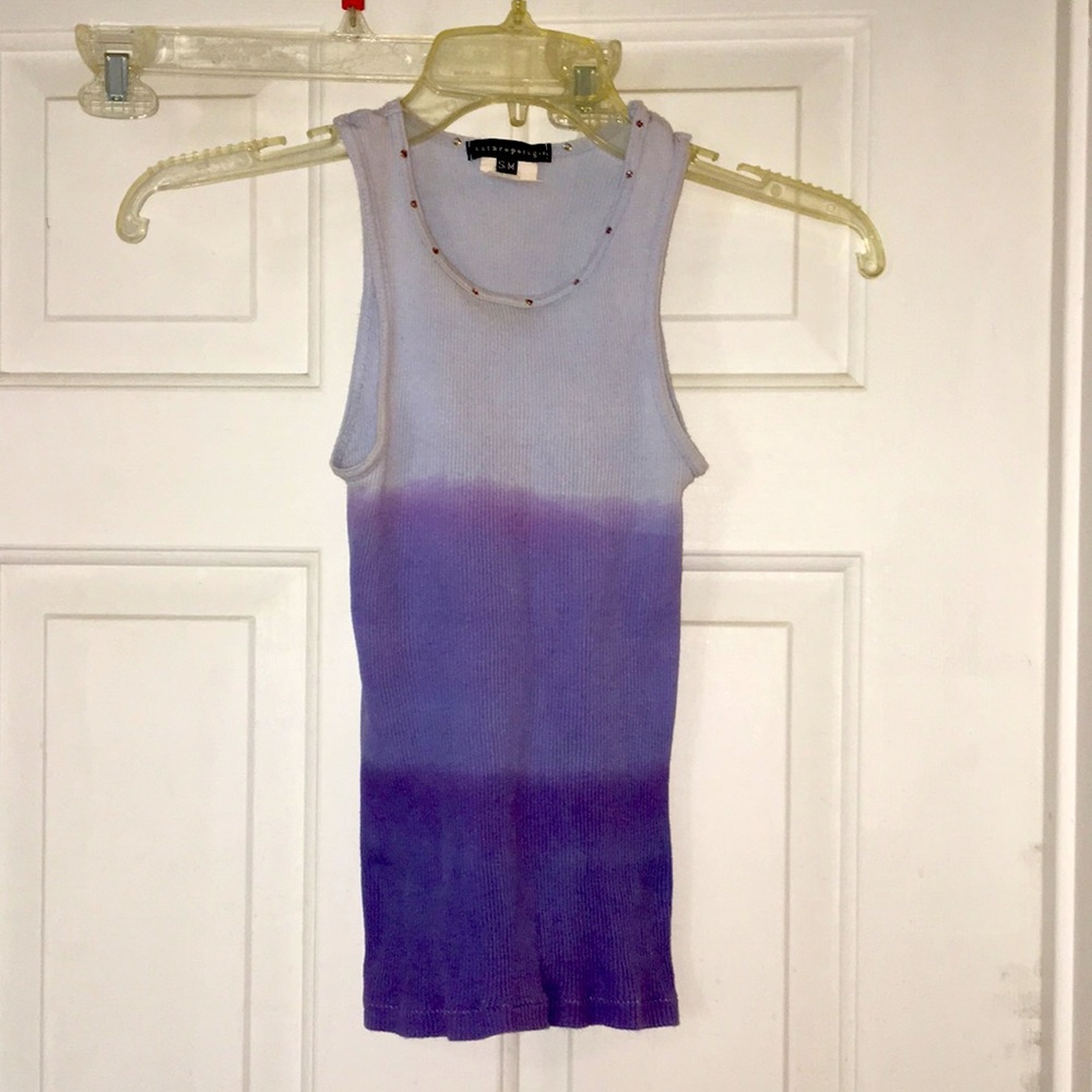 Anthropologie dip dyed tank